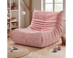 Zitzakbank, vloerbank, vloerstoel met rugleuning, comfortabele leesstoel, XXL, luie bank, zitzak voor slaapkamer/woonkamer, relaxfauteuil