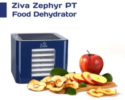 Ziva Zephyr PT voedseldroger | droogoven | dehydrator | 6 kunststof drooglades (voedselveilig) - perfect voor het drogen van fruit, vlees, kruiden, groente, en meer!