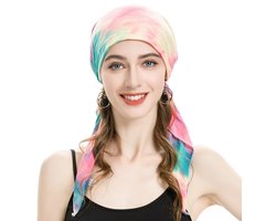 ZLYC Beanie voor dames, zomer, te gebruiken tijdens chemo, tulband, voorgebonden sjaal, Eén Maat