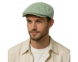 ZLYC Katoenen platte herenpet, zomerpet Scally Ivy Gatsby, newsboy-pet, chauffeur-, taxi-, jachtpet, one size