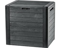 ZMR® Tuinkast Kunststof - Tuinkast - Tuinkist - Antraciet - 59cm x 55cm x 46cm