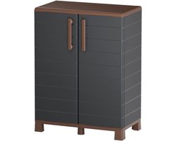 ZMR® Tuinkast Kunststof - Tuinkast - Tuinkist - Grijs - 68cm x 37cm x 90cm