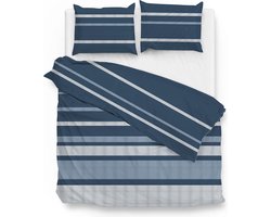 Zo! Home Paxton Dekbedovertrek - Lits-jumeaux - 240x200/220 cm - Blue