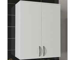 Zoe Badkamerkast | 100% MELAMINE | Wit - Emob - Badkamer hangkast - Wit - Melamine