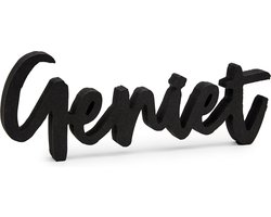 Zoedt woondecoratie - Geniet - hout - zwart