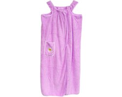 Zoem - Omslagdoek - Sauna - Inclusief haardoek - Badjas - Droogdoek - Paars