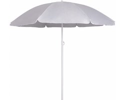 Zoem - Parasol Licht Grijs - Inclusief houder - Spanwijdte 150cm - Windsterk - Parasolhouder