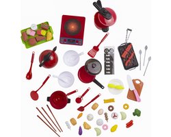 Zoem - Speelgoed Keuken Accessoires - Keukenspullen - Ingrediënten - Keukengerei - Kookplaat - Eten en drinken - Koken - Bereiden - Speelgoedkeuken - Keukenset - Aanvulling keuken