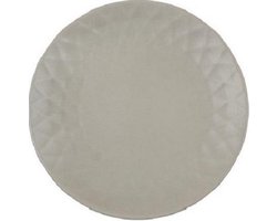 ZoeZo Design - 6 stuks - bord - keramiek - ontbijtbord - dessertbord - Ø 20 cm - taupe - met reliëf