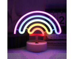 ZoeZo Design - Neon LED lamp Regenboog - Meerkleurig - Decoratie - Sfeerverlichting - Wandlamp - Neon Verlichting - Op Voet