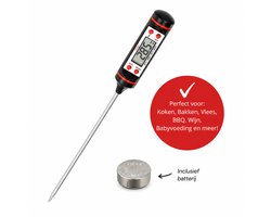 ZoeZo Digitale Keukenthermometer FT101 - RVS Voedselthermometer - Vleesthermometer, BBQ Thermometer en Kernthermometer