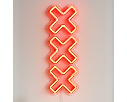 ZoeZo Neon LED lamp Amsterdam - Wandlamp - Neon verlichting - Sfeerlamp - Sfeerverlichting - USB - Rood
