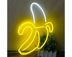 ZoeZo - Neon Wandlamp Banaan - LED - Inclusief 1 ophanghaakje - Neon Verlichting - Sfeerverlichting - Led lamp - Banaan - Neonlicht - Neon lamp