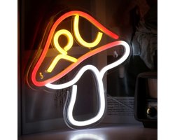 ZoeZo - Neon Wandlamp Paddenstoel - Meerkleurig - Mushroom - LED - Neon Verlichting - Sfeerverlichting - Led lamp - Neonlicht - Neon lamp
