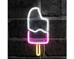 ZoeZo Wandlamp Ijs - LED - Ice Cream - Neon verlichting - Sfeerverlichting - LED lamp - Ijsje - Neonlicht