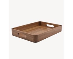 Zoha Acacia Dienblad – Ingetogen Elegant Dienblad met Handgrepen (36×24×5 cm)