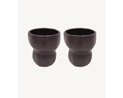 Zoha Biologische Keramische Mokken – 2 stuks – 400 ml – Organic Mocha – Handgemaakt Servies