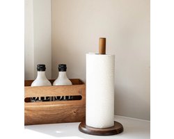 Zoha Lumo Acaciahouten Keukenrolhouder – Massief Hout – 33 cm – Stabiel & Stijlvol Design