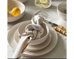 Zoha - serviesset - Roma 24-delig - stoneware - matzwart - strak minimalistisch design voor 6 personen