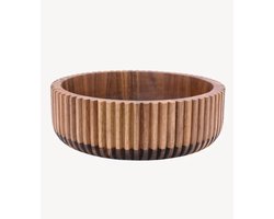 Zoha Stripe Houten Schaal Ø26 cm – Elegant, Functioneel & Uniek