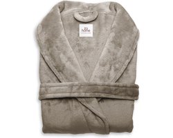 Zohome Badjas Cara - Kamerjas voor Dames en Heren - M - Ochtendjas - Geschikt voor de Sauna - Taupe