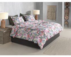 Zohome Dekbedovertrek Evita - Deken - Dekbed - Multi - 100% Katoen-Satijn - Bloemen - 260x220 + 2 slopen 60/70 cm