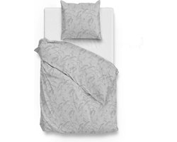 Zohome Dekbedovertrek Fiori-di-Satinado - Abstract Bedlinnen - 140x220 - Grijs - Dekbedhoes van 100% Katoen-Satijn
