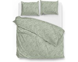 Zohome Dekbedovertrek Fiori-di-Satinado - Abstract Bedlinnen - 240x220 - Groen - Dekbedhoes van 100% Katoen-Satijn