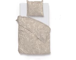 Zohome Dekbedovertrek Paisley-di-Lino - Abstract Bedlinnen - 140x220 - Beige - Dekbedhoes van 100% Katoen