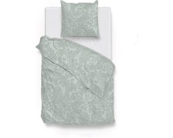 Zohome Dekbedovertrek Paisley-di-Lino - Abstract Bedlinnen - 140x220 - Groen - Dekbedhoes van 100% Katoen