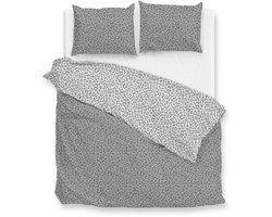 Zohome Dekbedovertrek Pantera - Grey - Dierenprint - Dekbedovertrek 200x200/220 cm - 100% Microvezel - Tweepersoons Dekbedovertrek