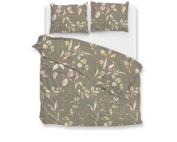 Zohome Dekbedovertrek Sambuco - Bedlinnen met Bladeren print - 240x220 - Groen - Dekbedhoes van 100% Katoen