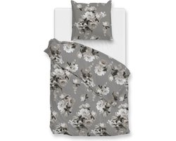 Zohome Ella Dekbedovertrek - Eenpersoons - Flanel - 140x200-220cm - Grijs
