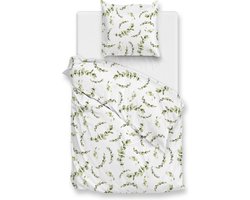 Zohome Eucalia Dekbedovertrek - 100% Katoen-Satijn - 140x220 - Wit