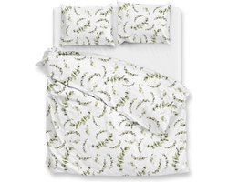 Zohome Eucalia Dekbedovertrek - 100% Katoen-Satijn - 240x220 - Wit