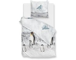 Zohome Frostine Dekbedovertrek - Multi - Eenpersoons - Dekbedhoes van 100% Katoen-Flanel - Dieren - 140x220 + 1 sloop 60/70 cm - AW25