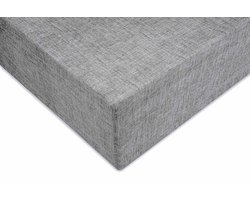 Zohome Hoeslaken Lino - Onderlaken voor tweepersoonsbed - 180x200 - 100% Katoen - Antraciet