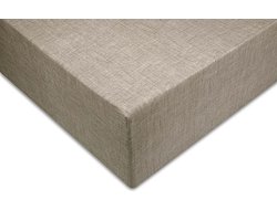 Zohome Hoeslaken Lino - Onderlaken voor tweepersoonsbed - 180x200 - 100% Katoen - Taupe