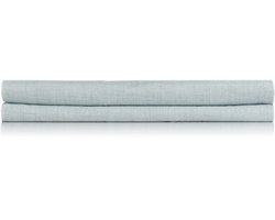 Zohome Hoeslaken Lino-split-topper - Onderlaken voor tweepersoonsbed - 180x210-220 - 100% Katoen - Groen