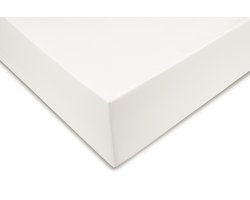 Zohome Hoeslaken Satinado - Onderlaken voor tweepersoonsbed - 160x200 - 100% Katoen-Satijn - Off-White