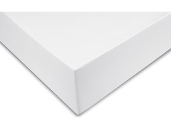 Zohome Hoeslaken Satinado - Onderlaken voor tweepersoonsbed - 160x200 - 100% Katoen-Satijn - Wit