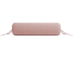 Zohome Kussensloop Lino - Kussenhoes van 25x90 cm - 1 stuk - 100% Katoen - Roze