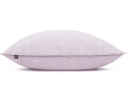 Zohome Kussensloop Lino - Kussenhoes van 40x80 cm - 1 stuk - 100% Katoen - Paars