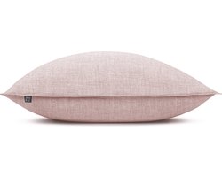 Zohome Kussensloop Lino - Kussenhoes van 50x50 cm - 1 stuk - 100% Katoen - Roze