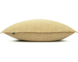 Zohome Kussensloop Lino - Kussenhoes van 60x70 cm - 1 stuk - 100% Katoen - Geel