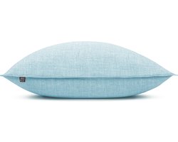 Zohome Kussensloop Lino - Kussenhoes van 80x80 cm - 1 stuk - 100% Katoen - Blauw