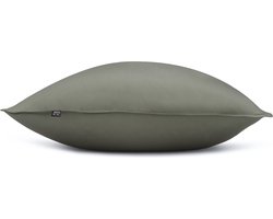 Zohome Kussensloop Satinado - Kussenhoes van 60x70 cm - Set van 2 stuks - 100% Katoen-Satijn - Groen