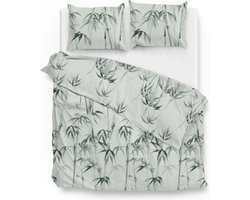 Zohome Lani Dekbedovertrek - Lits-jumeaux - Katoensatijn - 240x200-220cm - Groen