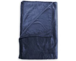 Zohome Plaid Cara - Warme deken voor op de bank - Zacht - 140x200 cm - Blauw