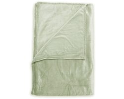 Zohome Plaid Cara - Warme deken voor op de bank - Zacht - 140x200 cm - Groen